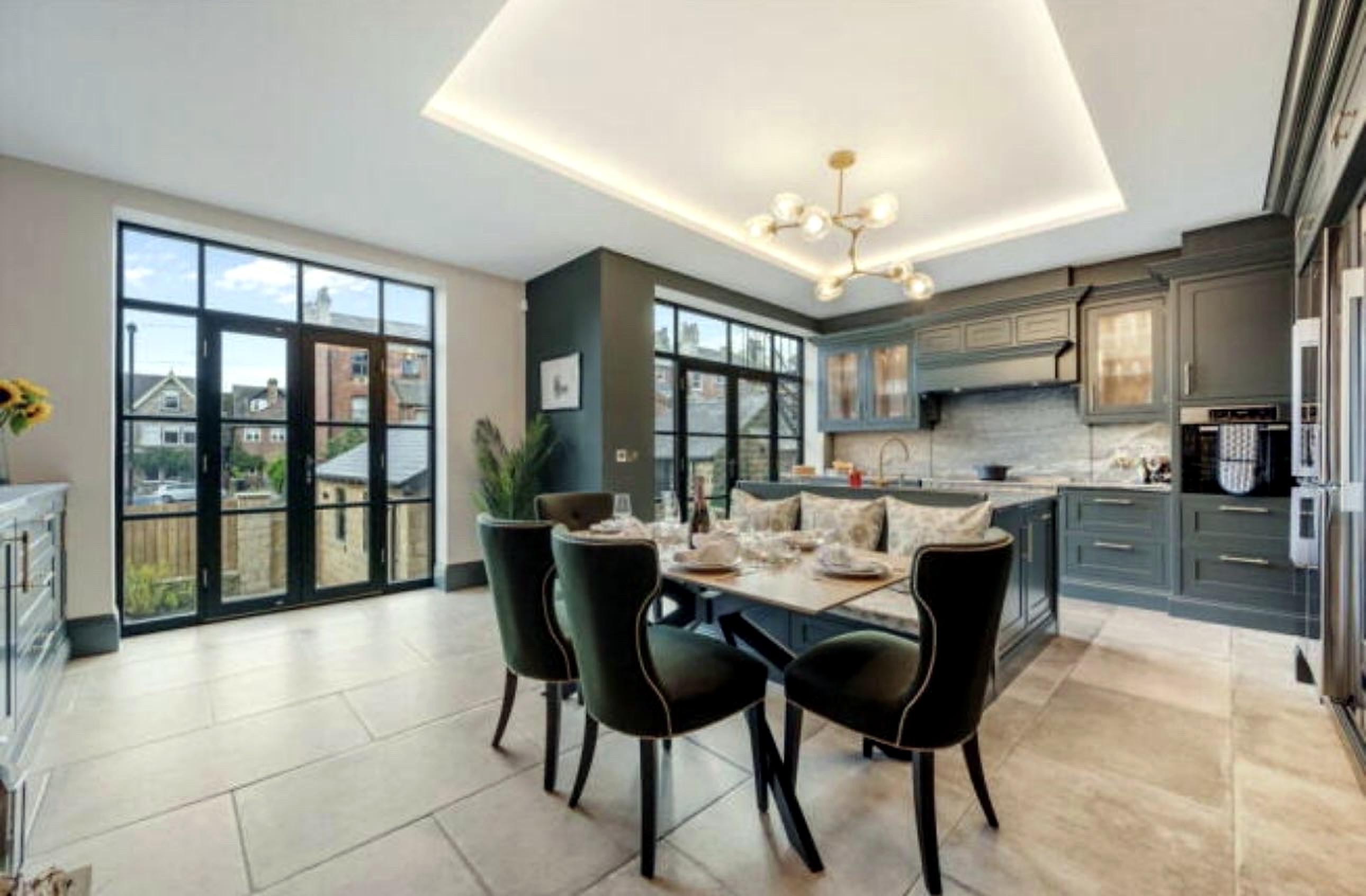 Elegant kitchen and dining interior